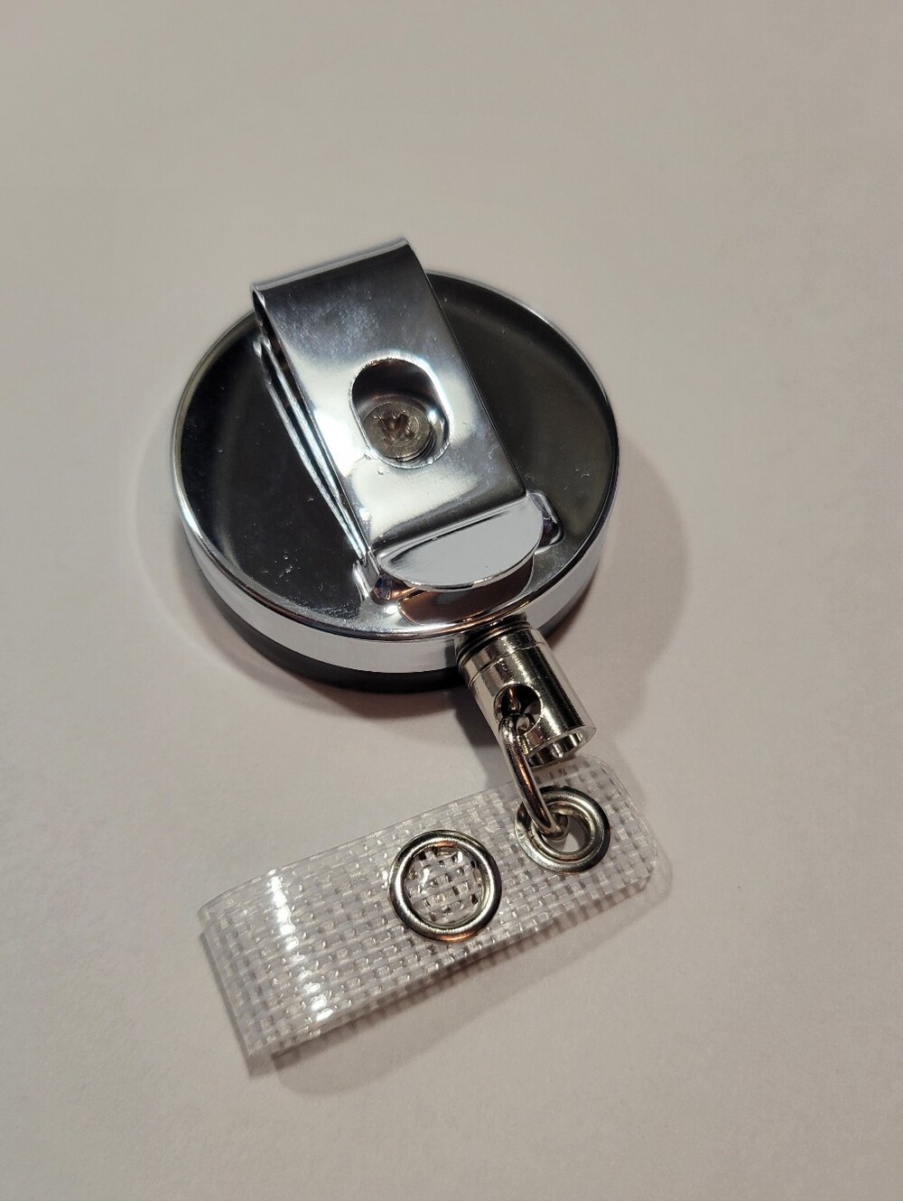 Heavy Duty Retractable ID Card Key Badge Holder With Metal Chain